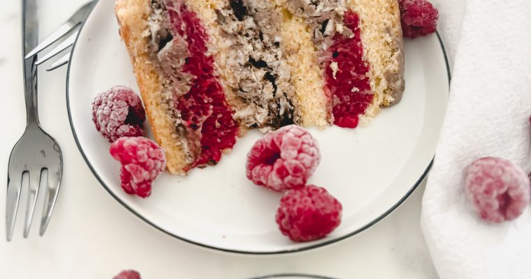 Oreo Torte mit Himbeeren